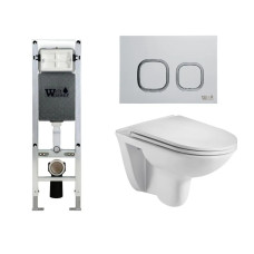 Инсталляция Weltwasser AMBERG 350 ST + BAARBACH 004 GL-WT + AMBERG RD-WT 10000006503