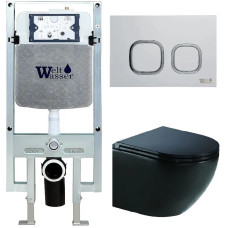 Душевая кабина Weltwasser AMBERG 497 ST + MERZBACH 043 XL MT-BL + AMBERG RD-WT 10000014115