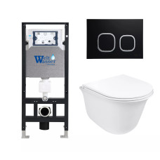 Душевая кабина Weltwasser AMBERG 506 + TELBACH 004 GL-WT + AMBERG RD-BL 10000006851
