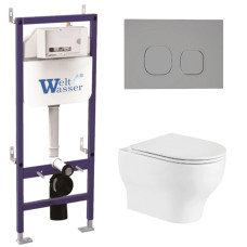 Душевая кабина Weltwasser BAMBERG 460 + ERLENBACH 004 GL-WT + BAMBERG CR 10000010364