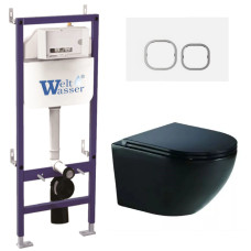 Душевая кабина Weltwasser BAMBERG 460 + MERZBACH 041 XL MT-BL + BAMBERG WT 10000012871