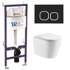 Душевая кабина Weltwasser BAMBERG 460 + SALZBACH 043 GL-WT + BAMBERG BL 10000012931
