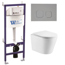 Душевая кабина Weltwasser BAMBERG 460 + SALZBACH 043 GL-WT + BAMBERG CR 10000012932