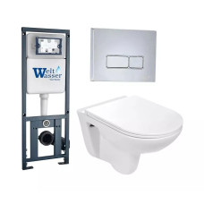 Душевая кабина Weltwasser MARBERG 410 + BAARBACH 004 GL-WT + MAR 410 SE-CR 10000006462