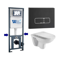 Душевая кабина Weltwasser MARBERG 410 + BAARBACH 004 GL-WT + MAR 410 SE MT-BL 10000010357