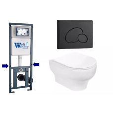 Душевая кабина Weltwasser MARBERG 410 + ERLENBACH 004 GL-WT + MAR 410 RD MT-BL 10000010375