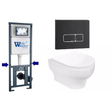 Душевая кабина Weltwasser MARBERG 410 + ERLENBACH 004 GL-WT + MAR 410 SE MT-BL 10000010377