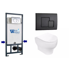 Душевая кабина Weltwasser MARBERG 507 + ERLENBACH 004 GL-WT + MAR 507 SE MT-BL 10000010381