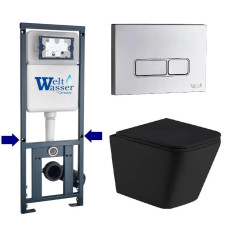 Душевая кабина Weltwasser MARBERG 410 + GELBACH 043 MT-BL + MAR 410 SE CR 10000011998