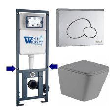 Душевая кабина Weltwasser MARBERG 410 + GELBACH 043 MT-GR + MAR 410 RD CR 10000012035