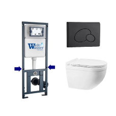 Душевая кабина Weltwasser MARBERG 410 + HEIMBACH 043 GL-WT + MAR 410 RD MT-BL 10000012158
