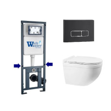 Душевая кабина Weltwasser MARBERG 410 + HEIMBACH 043 GL-WT + MAR 410 SE MT-BL 10000012161