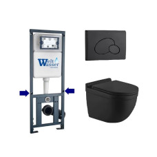Душевая кабина Weltwasser MARBERG 410 + HEIMBACH 043 MT-BL + MAR 410 RD MT-BL 10000012248