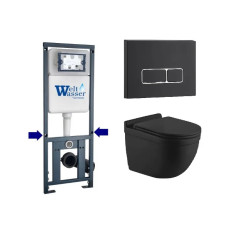 Душевая кабина Weltwasser MARBERG 410 + HEIMBACH 043 MT-BL + MAR 410 SE MT-BL 10000012251