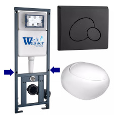 Душевая кабина Weltwasser MARBERG 410 + JECKENBACH 004 GL-WT + MAR 410 RD MT-BL 10000010721
