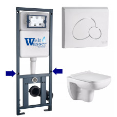 Душевая кабина Weltwasser MARBERG 410 + KEHLBACH 004 GL-WT + MAR 410 RD GL-WT 10000010728