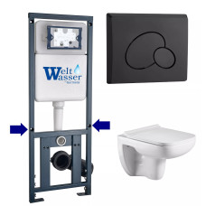 Душевая кабина Weltwasser MARBERG 410 + KEHLBACH 004 GL-WT + MAR 410 RD MT-BL 10000010729