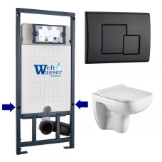 Душевая кабина Weltwasser MARBERG 507 + KEHLBACH 004 GL-WT + MAR 507 SE MT-BL 10000010735