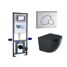 Душевая кабина Weltwasser MARBERG 410 + MERZBACH 041 XL MT-BL + MAR 410 RD 10000010953