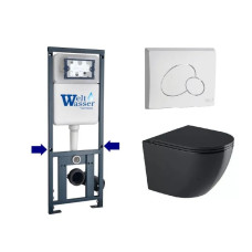Душевая кабина Weltwasser MARBERG 410 + MERZBACH 041 XL MT-BL + MAR 410 RD GL-WT 10000010954