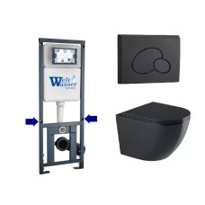 Душевая кабина Weltwasser MARBERG 410 + MERZBACH 041 XL MT-BL + MAR 410 RD MT-BL 10000010955
