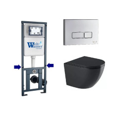 Душевая кабина Weltwasser MARBERG 410 + MERZBACH 041 XL MT-BL + MAR 410 SE 10000010956