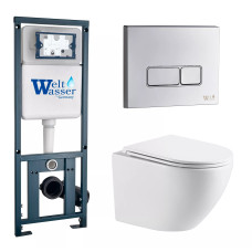 Душевая кабина Weltwasser MARBERG 410 + MERZBACH 043 GL-WT + MAR 410 SE CR 10000011307