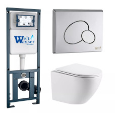Душевая кабина Weltwasser MARBERG 410 + MERZBACH 043 GL-WT + MAR 410 RD-CR 10000011308