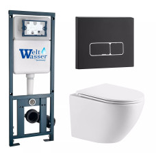 Душевая кабина Weltwasser MARBERG 410 + MERZBACH 043 GL-WT + MAR 410 SE MT-BL 10000011312