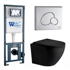 Душевая кабина Weltwasser MARBERG 410 + MERZBACH 043 MT-BL + MAR 410 RD-CR 10000011350