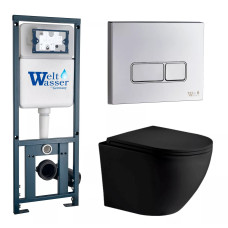 Душевая кабина Weltwasser MARBERG 410 + MERZBACH 043 MT-BL + MAR 410 SE-CR 10000011353