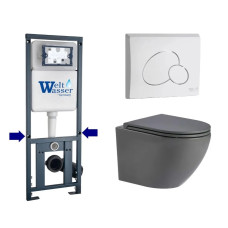 Душевая кабина Weltwasser MARBERG 410 + MERZBACH 043 MT-GR + MAR 410 RD GL-WT 10000011391