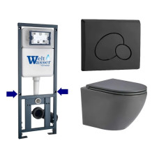 Душевая кабина Weltwasser MARBERG 410 + MERZBACH 043 MT-GR + MAR 410 RD MT-BL 10000011392