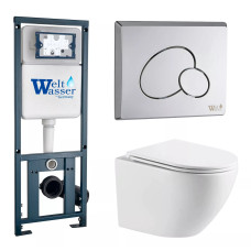 Душевая кабина Weltwasser MARBERG 410 + MERZBACH 043 MT-WT + MAR 410 RD-CR 10000011430