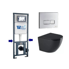 Душевая кабина Weltwasser MARBERG 410 + MERZBACH 043 GL-BL + MAR 410 SE-CR 10000012196