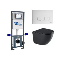 Душевая кабина Weltwasser MARBERG 410 + MERZBACH 043 GL-BL + MAR 410 SE GL-WT 10000012197