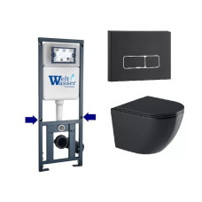 Душевая кабина Weltwasser MARBERG 410 + MERZBACH 043 GL-BL + MAR 410 SE MT-BL 10000012198