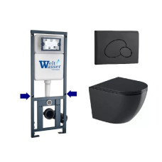 Душевая кабина Weltwasser MARBERG 410 + MERZBACH 043 GL-BL + MAR 410 RD MT-BL 10000012201