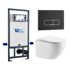 Душевая кабина Weltwasser MARBERG 410 + MERZBACH 043 XL GL-WT + MAR 410 SE MT-BL 10000013802