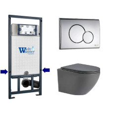 Душевая кабина Weltwasser MARBERG 507 + MERZBACH 043 MT-GR + MAR 507 RD-CR 10000011397