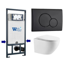 Душевая кабина Weltwasser MARBERG 507 + MERZBACH 043 XL GL-WT + MAR 507 RD MT-BL 10000013806