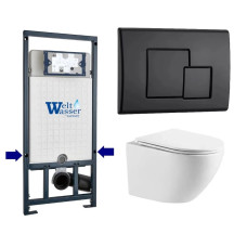 Душевая кабина Weltwasser MARBERG 507 + MERZBACH 043 XL GL-WT + MAR 507 SE MT-BL 10000013809