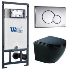 Душевая кабина Weltwasser MARBERG 507 + MERZBACH 043 XL MT-BL + MAR 507 RD CR 10000014150