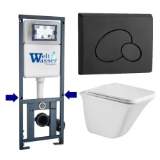 Душевая кабина Weltwasser MARBERG 410 + ROTBACH 004 GL-WT + MAR 410 RD MT-BL 10000010975