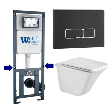Душевая кабина Weltwasser MARBERG 410 + ROTBACH 004 GL-WT + MAR 410 SE MT-BL 10000010977
