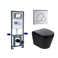 Душевая кабина Weltwasser MARBERG 410 + SALZBACH 043 MT-BL + MAR 410 RD-CR 10000011547