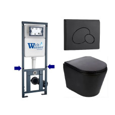 Душевая кабина Weltwasser MARBERG 410 + SALZBACH 043 MT-BL + MAR 410 RD MT-BL 10000011549