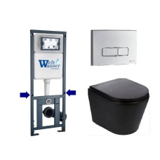 Душевая кабина Weltwasser MARBERG 410 + SALZBACH 043 MT-BL + MAR 410 SE-CR 10000011550