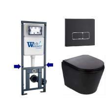 Душевая кабина Weltwasser MARBERG 410 + SALZBACH 043 MT-BL + MAR 410 SE MT-BL 10000011552