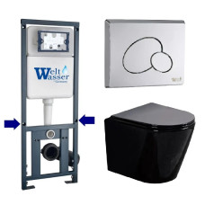 Душевая кабина Weltwasser MARBERG 410 + SALZBACH 043 GL-BL + MAR 410 RD CR 10000013494